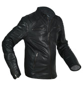 Pelle Pelle Men's Black Piped Sleeve Motorcycle Jacket